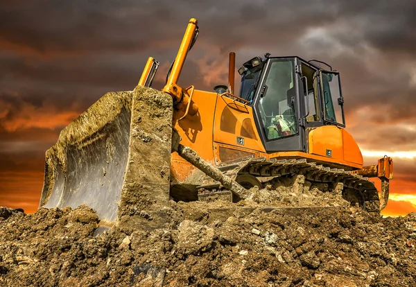 Stopped bulldozer — Stock Photo, Image