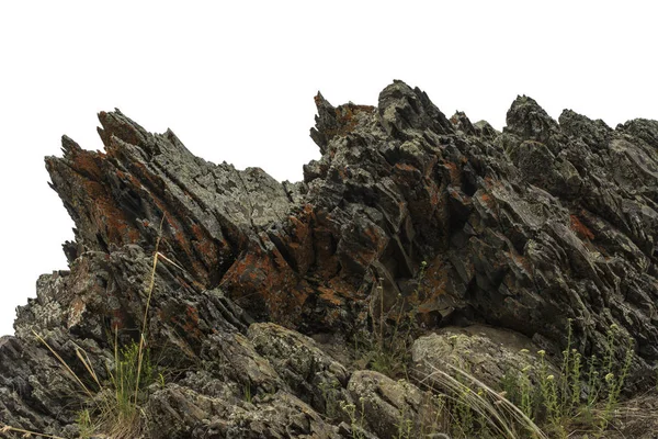 Batu Besar Kasar Pada Latar Belakang Putih Batu Gunung Alami Stok Lukisan  