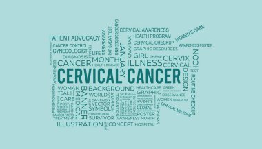 Her yıl Ocak ayında gözlemlenen Servikal Kanser Farkındalığı konulu vektör illüstrasyonu. Banner, Holiday, poster, kart ve arkaplan tasarımı.