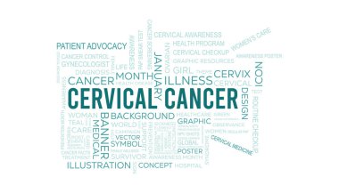Her yıl Ocak ayında gözlemlenen Servikal Kanser Farkındalığı konulu vektör illüstrasyonu. Banner, Holiday, poster, kart ve arkaplan tasarımı.