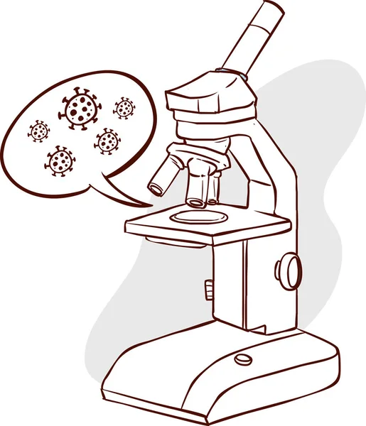 Düz stil içinde mikroskop simgesi. Okul mikroskop vektör çizim.