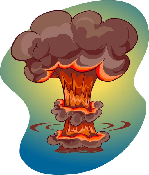 Vektor Jaderný Výbuch Atomový Hřib — Stockový vektor