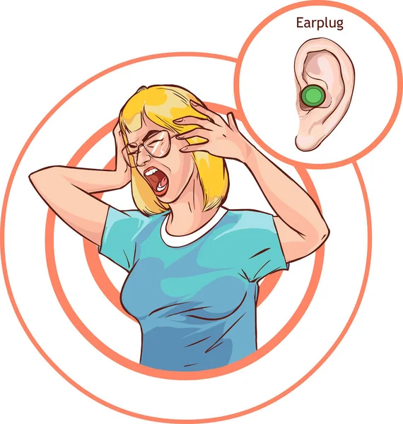 Vector Protegerte Los Oídos Salud Auditiva Diagrama Infografía — Archivo Imágenes Vectoriales