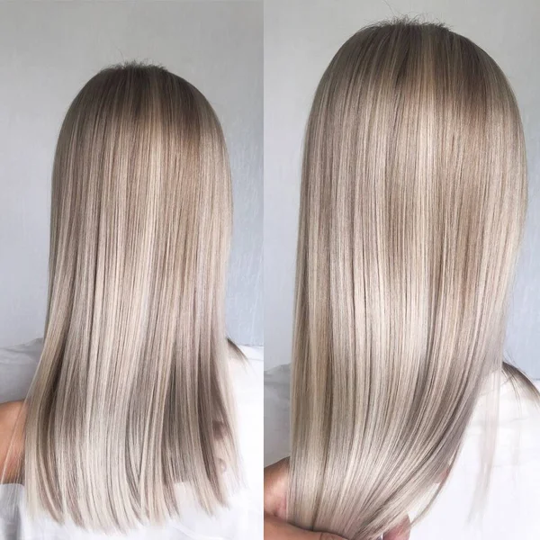 Cheveux blonds avec coiffure professionnelle — Photo