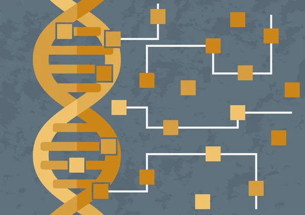 Napadání Dekódování Dna Dna Transformuje Okruhu Mikročipy — Stockový vektor