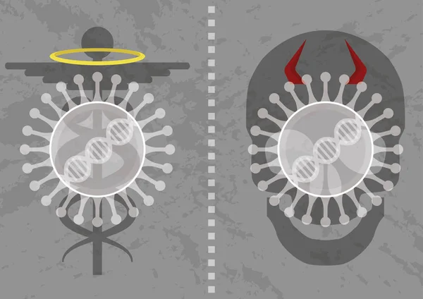 Wirus Nie Wszystkie Złe Examle Dobre Pomocą Bacteriophage Jak Alternatywa — Wektor stockowy