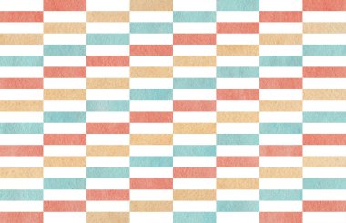 Suluboya, bej, mavi ve pembe çizgili arka plan.