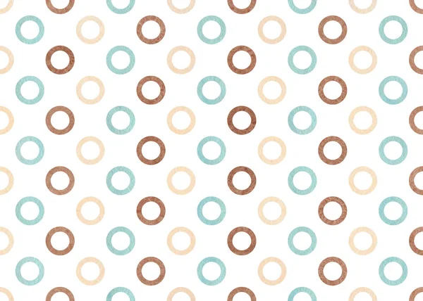 Watercolor Blue Beige Brown Circles White Background — Stock Photo, Image