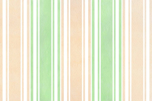 水彩的薄荷绿色和米色条纹的背景 — 图库照片