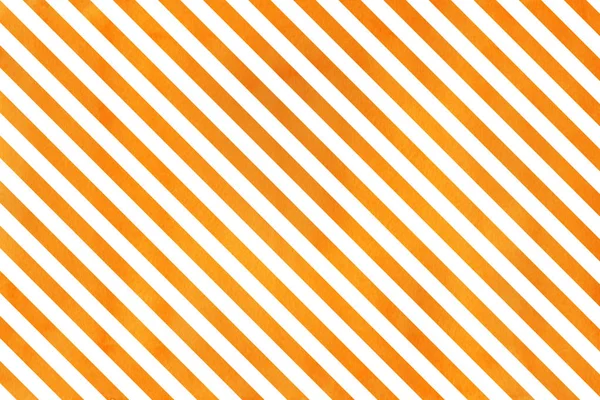 Aquarell Orange Gestreifter Hintergrund Geometrisches Muster Aquarell — Stockfoto