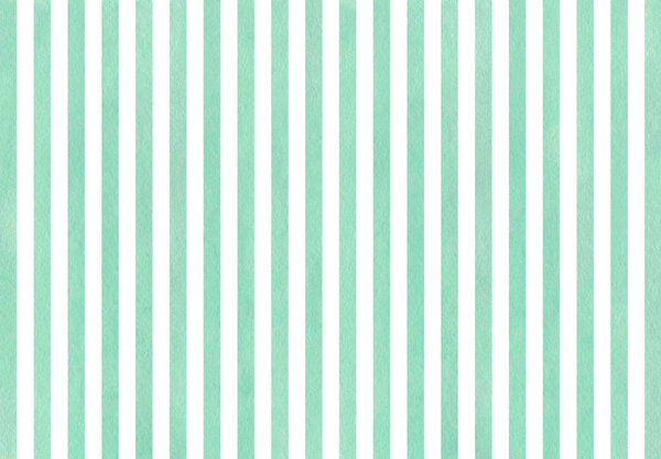 Watercolor seafoam blue striped background. Watercolor geometric pattern.