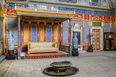 Istanbul, Türkiye - Kasım, 2015: İç Topkapı Sarayı Istanbul'da