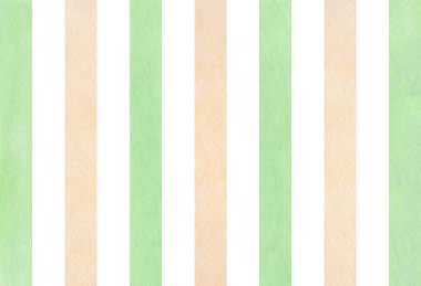 Suluboya nane yeşil ve bej çizgili arka plan.