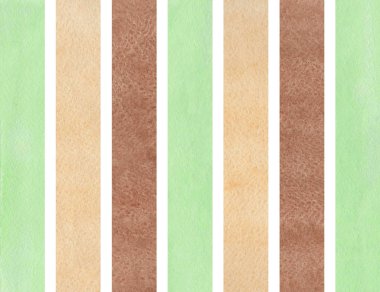 Suluboya nane, kahverengi ve bej çizgili arka plan.