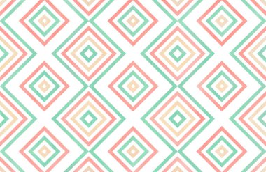 Hafif pembe suluboya geometrik desen, bej ve kakao renk mavi. Moda Tekstil, kumaş, arka planlar için.