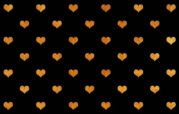 Золотые Раскрашенные Сердца Золотая Сияющая Текстура Золотая Краска — стоковое фото