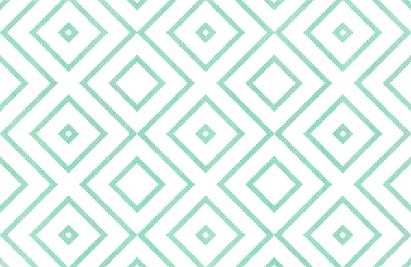 Akvarell Geometriai Mintás Seafoam Kék Színű Fashion Textil Szövet Háttér — Stock Fotó