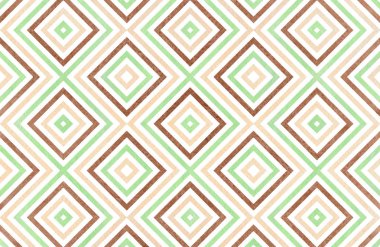 Nane, kahverengi ve bej renk suluboya geometrik desen. Moda Tekstil, kumaş, arka planlar için.