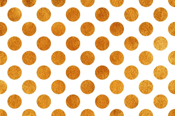 Gouden Geschilderde Polka Dot Achtergrond Patroon Met Stippen Voor Plakboeken — Stockfoto