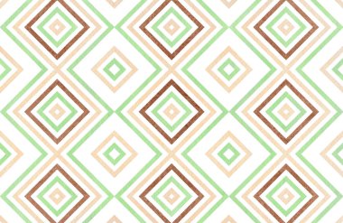 Nane, kahverengi ve bej renk suluboya geometrik desen. Moda Tekstil, kumaş, arka planlar için.