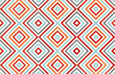 Sulu Boya geometrik desen turuncu, mavi, kırmızı ve gri renkte. Moda tekstil, kumaş, arka planlar için.