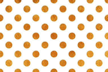 Altın boyalı polka dot arka plan. Noktalı scrapbooks, düğün, parti ya da bebek duş davetiyeler desen.