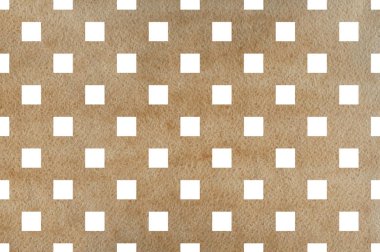 Suluboya haki kare desen. Moda tekstil, kumaş, arka planlar için geometrik geleneksel süsleme.