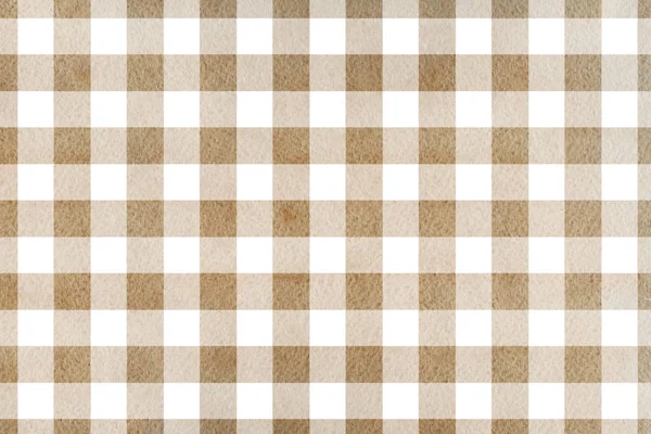 Watercolor khaki checked pattern. Geometrical traditional ornament for fashion textile, cloth, backgrounds.