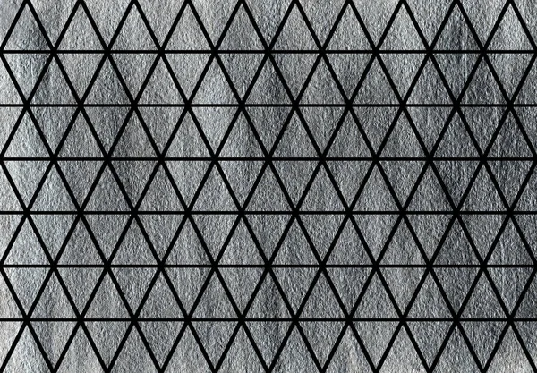 Stříbrný Trojúhelník Malovaný Vzor Stříbrná Světlá Textura Stříbrná Barva — Stock fotografie