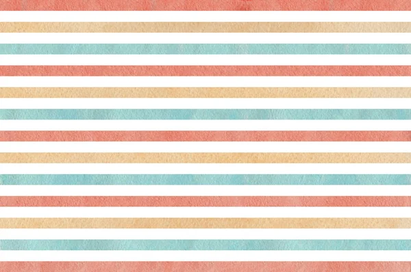 Watercolor Blue Beige Pink Striped Background — Stock Photo, Image