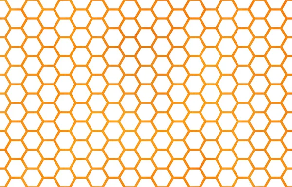 Vzorek Akvarel Oranžové Geometrické Hřeben Návrh Hexagonální Mřížky — Stock fotografie