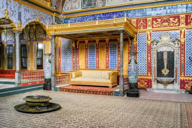Istanbul, Türkiye - Kasım, 2015: İç Topkapı Sarayı Istanbul'da