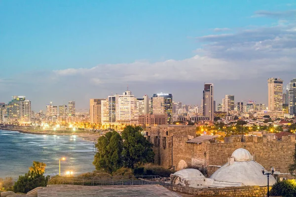 Tel Aviv Izrael Listopad 2016 Pobřeží Města Tel Aviv Noci — Stock fotografie