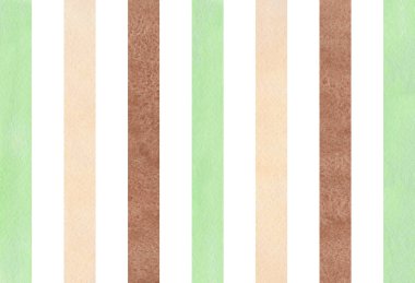 Suluboya nane, kahverengi ve bej çizgili arka plan.