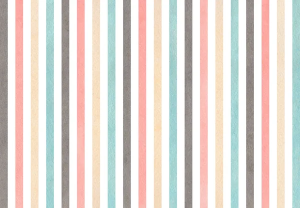 Watercolor Light Pink Blue Gray Beige Striped Background — Stock Photo, Image
