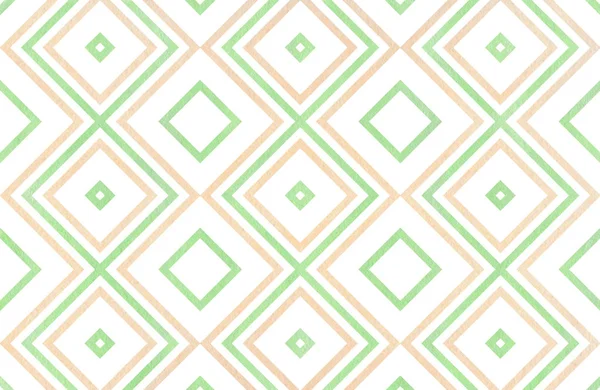 Aquarel Geometrische Patroon Mint Groen Beige Kleur Voor Mode Textiel — Stockfoto