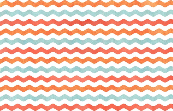 Watercolor wavy striped background. — Stock Photo, Image