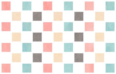 Suluboya Kare Deseni.