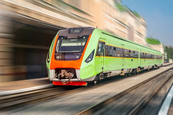 stock image Train at the railway station.