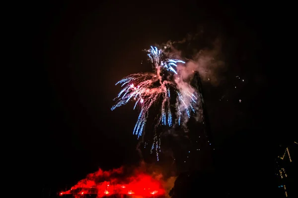 Fuochi d'artificio a Tivoli, Copenaghen — Foto Stock