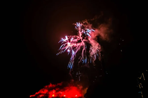 Fuochi d'artificio a Tivoli, Copenaghen — Foto Stock