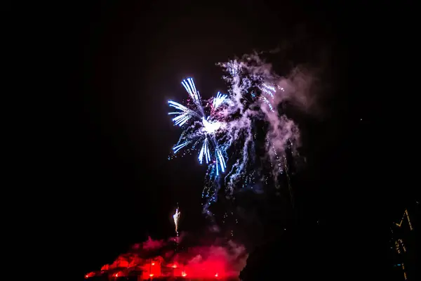 Fuochi d'artificio a Tivoli, Copenaghen — Foto Stock