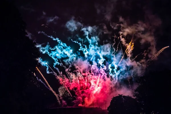 Vuurwerk in Tivoli, Kopenhagen — Stockfoto