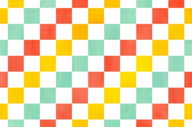 Suluboya Kare Deseni.