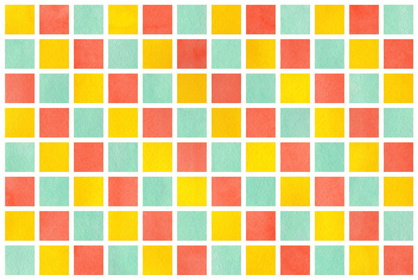 Watercolor geometrical pattern.