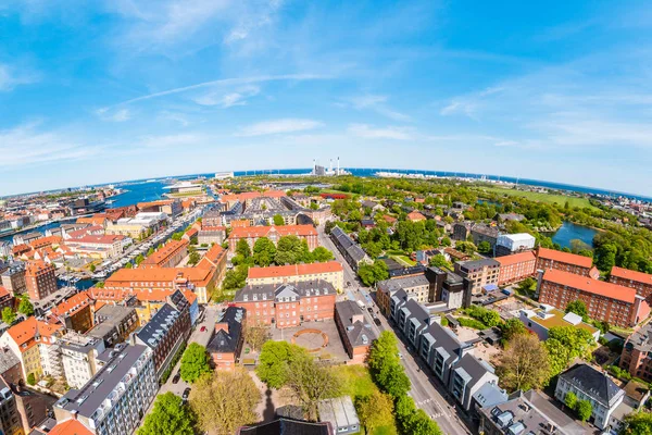 Vacker Flygvy över Köpenhamn från ovan, Danmark — Stockfoto