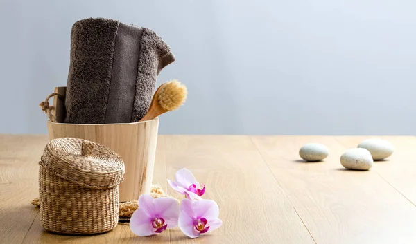 Concepto de ducha serenidad para el masaje, la paz y el baño indulgente — Foto de Stock
