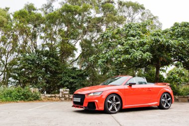 Hong Kong, Çin 4 Ocak 2018: Hong Kong Audi Ttrs Jan 4 2018.