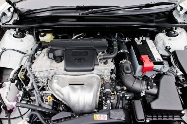 Hong Kong, Çin 26 Ocak 2018: Toyota Camry 2018 motoru Jan 26 2018 yılında Hong Kong.