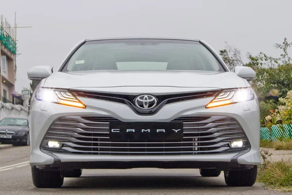 Hong Kong, Çin 26 Ocak 2018: Toyota Camry 2018 Test sürücü gün Jan 26 2018 yılında Hong Kong.